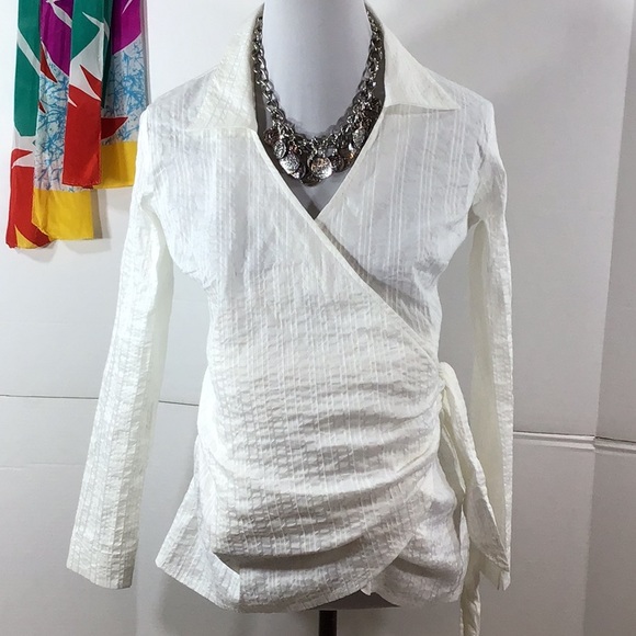 Ripe Maternity white wrap top S - Picture 2 of 8